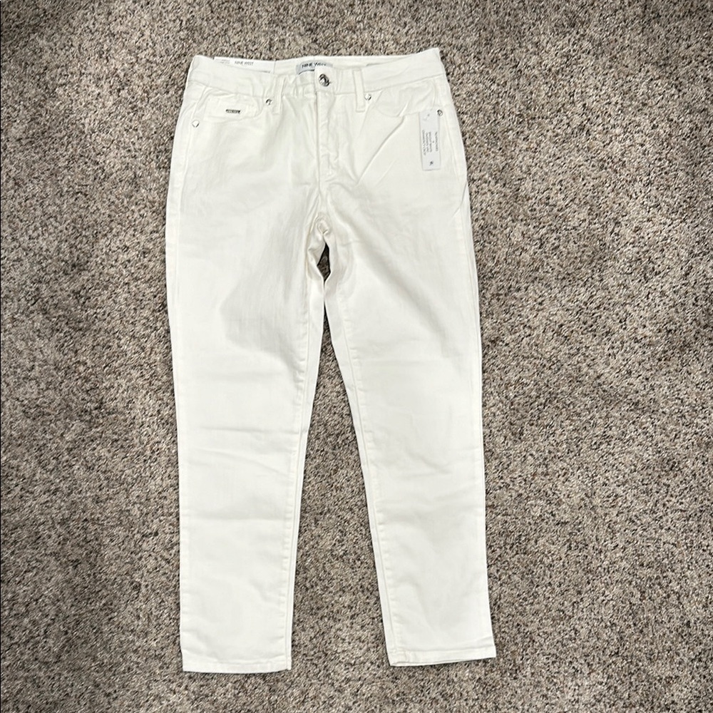 Nine West Gramercy Crop White Denim Jeans